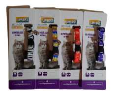 FLİPPER PET RENKLİ,ZİLLİ KEDİ BOYUN TASMASI (10'LU SET)