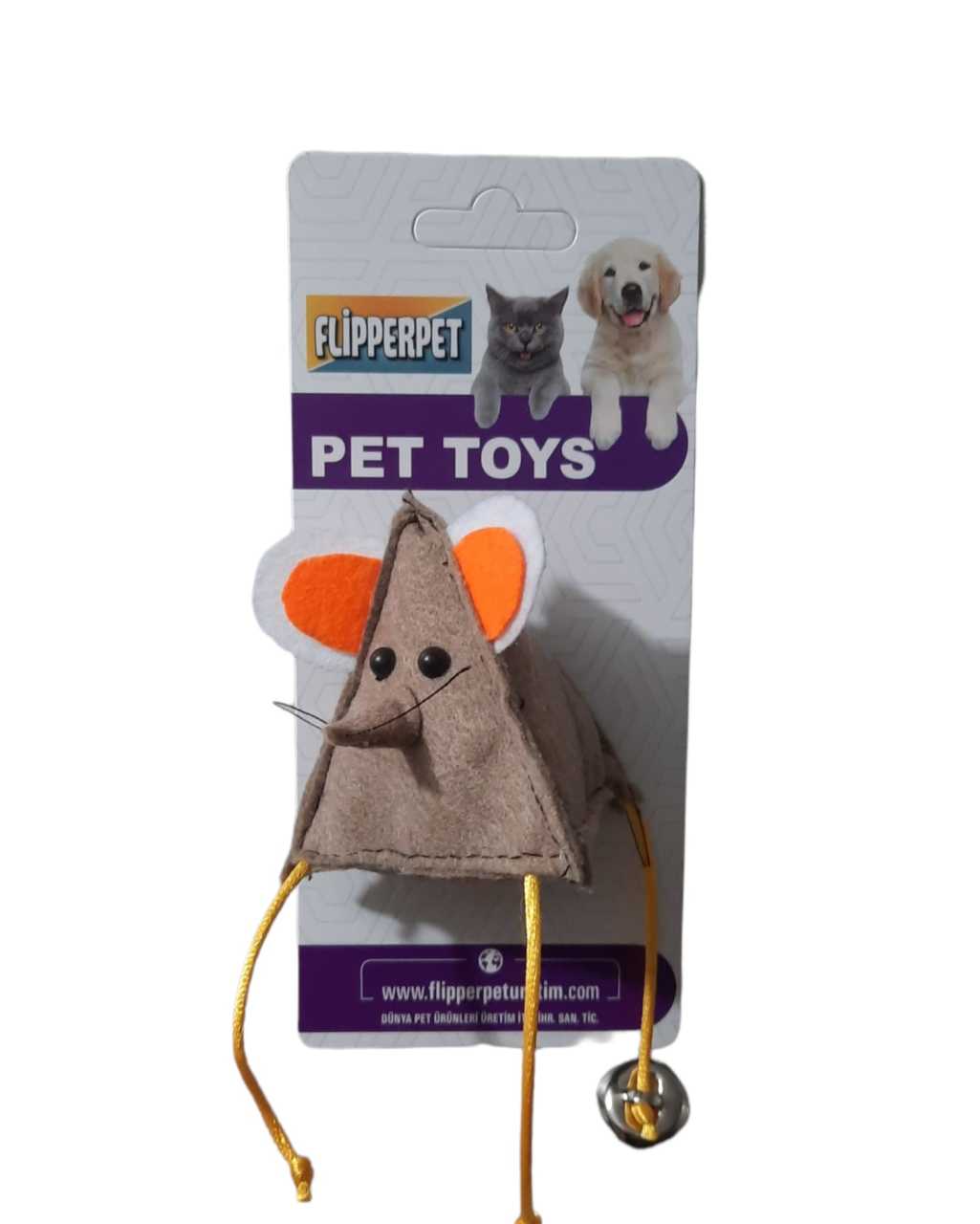 FLİPPER PET KEDİLER İÇİN CATNİPLİ ZİLLİ KEÇE CADI FARE OYUNCAĞI