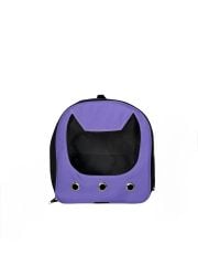 FLİPPER PET KEDİ KAFASI DESENLİ SIRT TAŞIMA ÇANTASI (MOR)