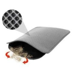 FLİPPER PET GRİ ELEKLİ KEDİ TUVALET PASPASI PVC 60X80CM